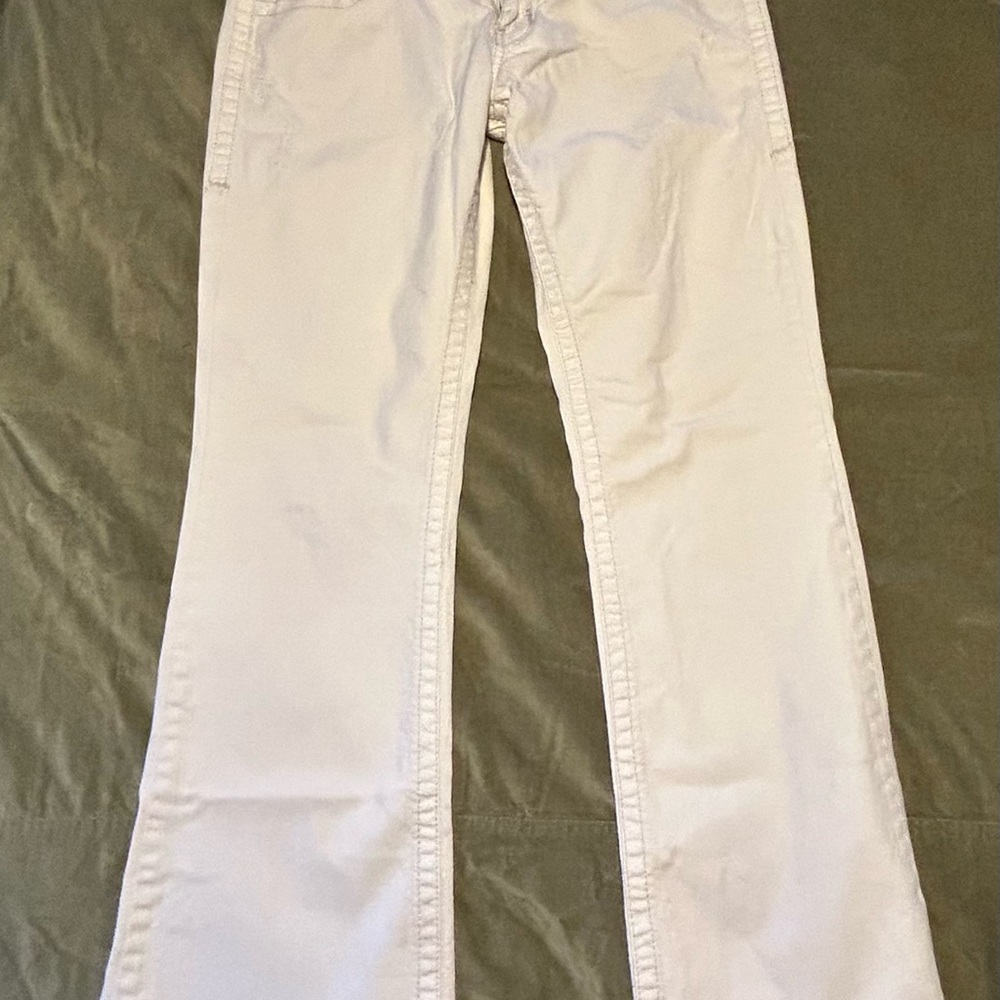 #55 Maurices Women's Cream Flare Jeans
